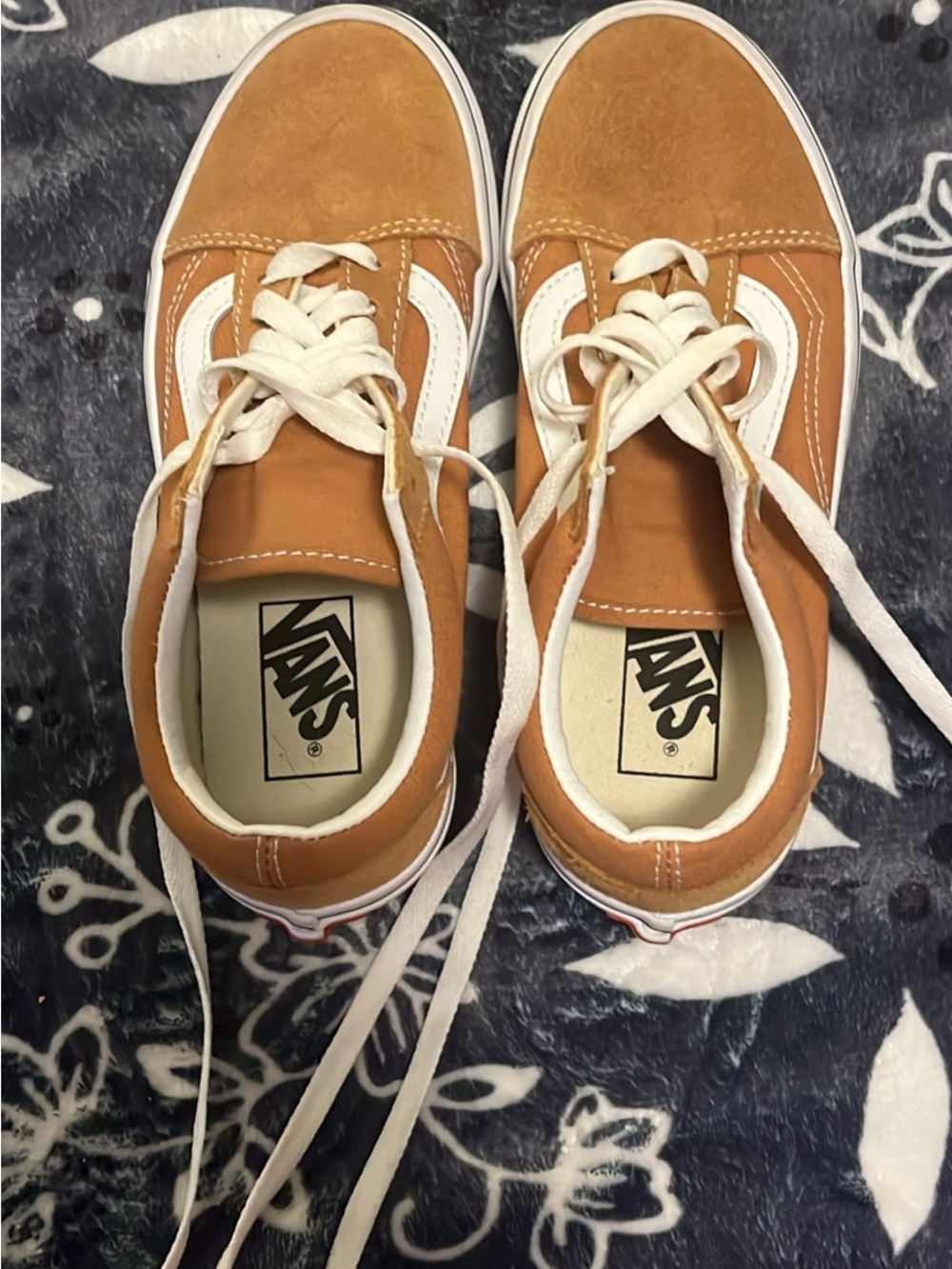 Vans Old Skool Sneakers in Tan and White